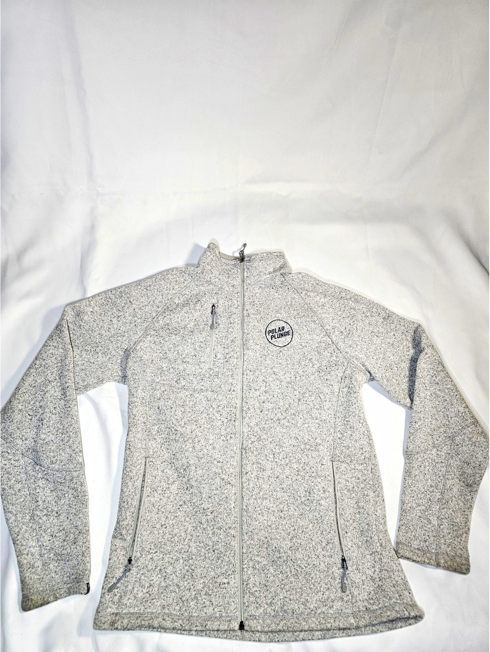 Storm Creek Men’s M Gray Full Zip Fleece Hoodie Jacket Mock Neck Polar Plunge